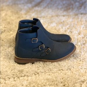 Girls Navy Blue ankle boots size 13